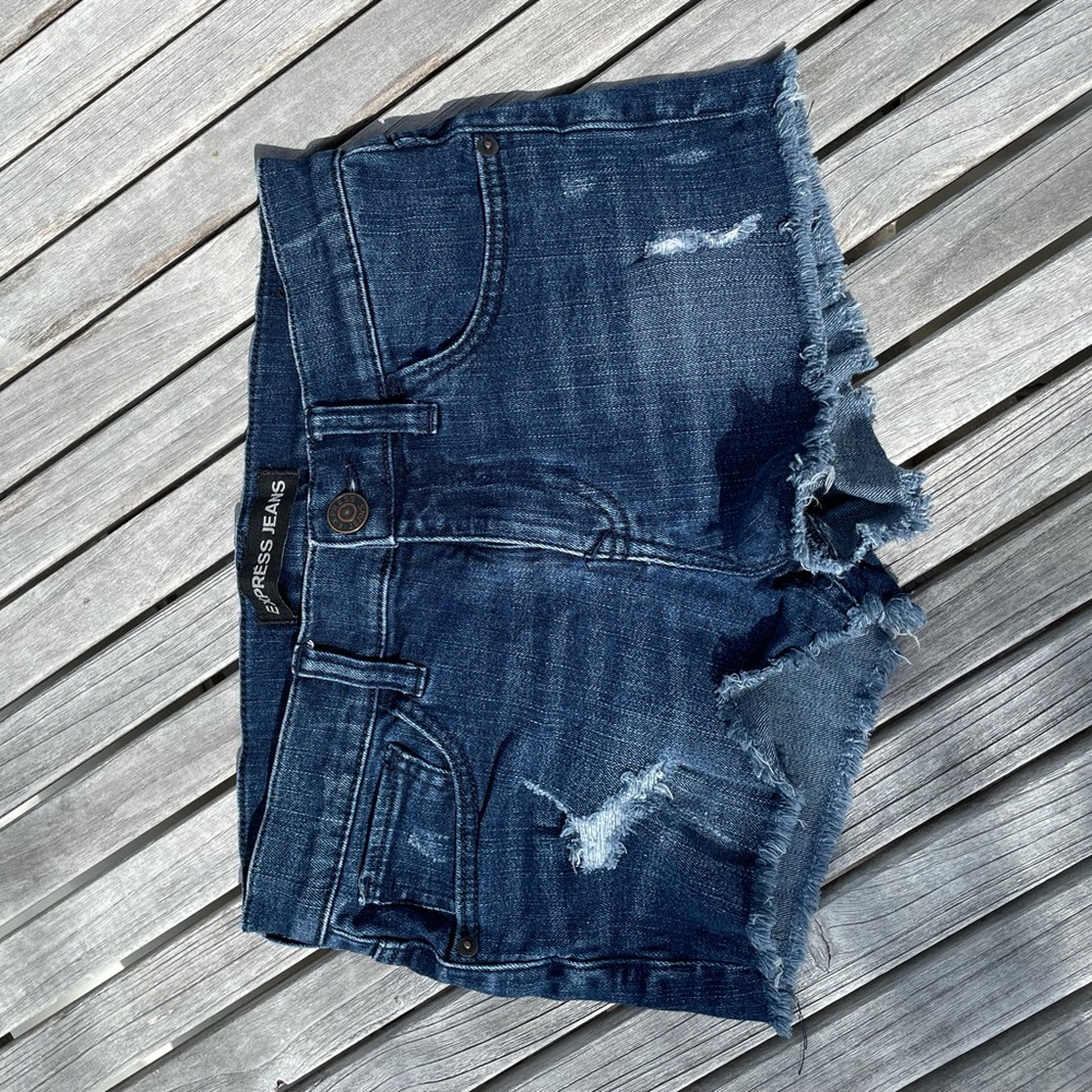 Express cut off jean shorts